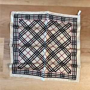 Burberry Beige and Black Checkered Square
